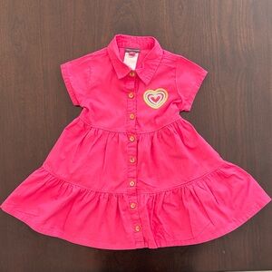 Vince Camuto Pink Kids Dress with Heart Detail
